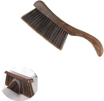 UtySty Handbesen mit gebogenem Holzgriff, Staubbürsten mit weichen Borsten, 31,8 cm, Schmutzreinigung, Staubwedel für Bett, Theke, Sofa, Autokleidung, Teppich, Bücherregal, Möbel, Tisch, Licht, Couch,