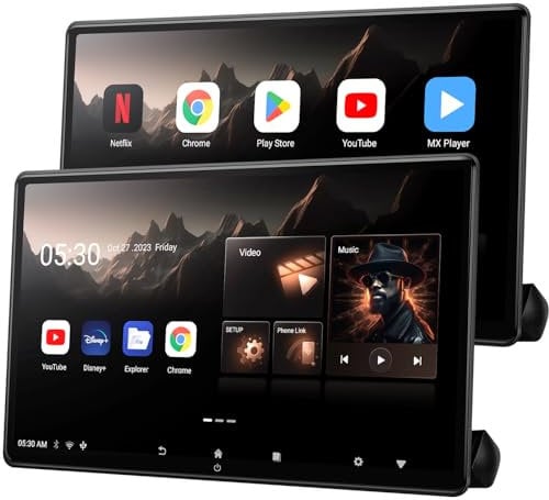 15.6 Inch Android 4K Portable TV for Cars Touch Screen Backseat (15.6 inch 2G ram+32G ROM (2 Pack)