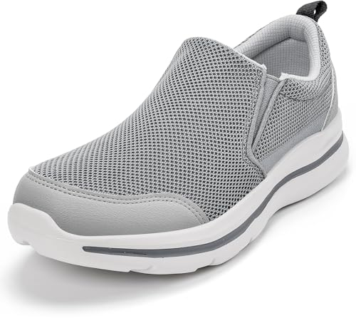 Sosenfer Slip on Sneaker Herren Schuhe Ohne Schnuersenkel Freizeitschuhe Loafer Walkingschuhe Atmungsaktiv Casual Sportschuhe-HUISE-46