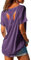 Fisoew Sportshirt Damen Fitness Kurzarm Yoga T-Shirt Leicht Gym Sport Oberteile Locker(Lila, S)