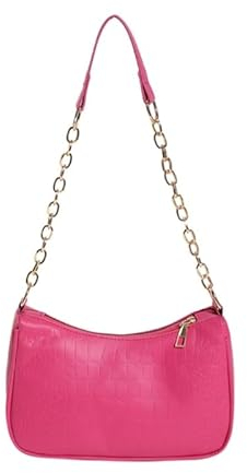 Modische Achseltasche, Schultertasche, Crossbody-Tasche für Mädchen, Damen, Geldbörse, Unterarm, trendige Handtasche, Tragetaschen, hot pink