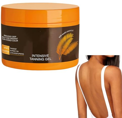 Intensive Tanning Gel - Korperselbstbräuner Bräunungscreme - Creme Bronzer Bräunungsbeschleuniger - Selbstbräuner Gesicht - Feuchtigkeitsspendend Self Tanning Cream - Natürlich Bräunende Körperlotion