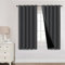 H.Versailtex Blackout Curtains, 100% Light Blocking, Thermal Insulated, Eyelet Curtains for Living Room, Bedroom, 66 x 54 Inch, 2 Panels, Grey