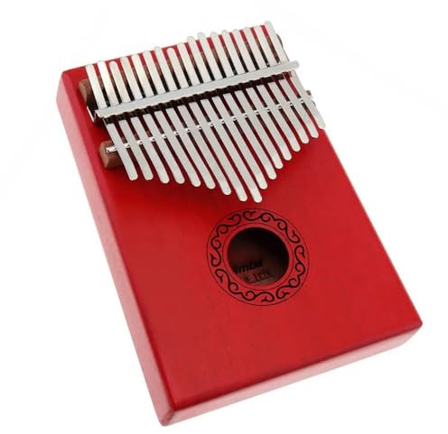 Finger Piano Kalimba Kalimba Mit 17 Roten Tasten Einzelbrett Aus Mahagoni Daumenklavier Mini-Tasteninstrument Mit Komplettem Zubehör