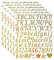1 Inch Small Self Adhesive Vinyl Letter Number Symbol Stickers Kit,528 Pieces Alphabet Numbers Stickers for Mailbox, Water Bottle, Scrapbook, Notebook - Gold