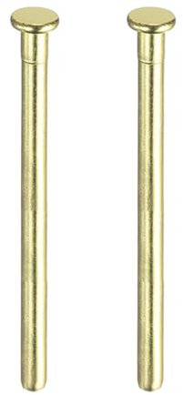 sourcing map 2pcs 3.5 Inch Door Hinge Pins, Removable Brushed Door Hinge Interior Hinge Security Pins for Wood Residential Door Replacement, Gold