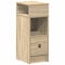 vidaXL Nachttisch mit Schublade Sonoma-Eiche 25x31x66 cm, Nachtschrank, Nachtkommode, Betttisch, Nachtkonsole, Bettschrank, Beistelltisch Schlafzimmer