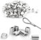 Aluminum Sleeve Clamp, 120 Pieces Aluminium Wire Rope Clamp, 2mm/0.07in Crimp Sleeves, Aluminium Crimping Loop Sleeves Clip, Suitable for Fixing and Splicing Wires, Steel Wires, And Ropes