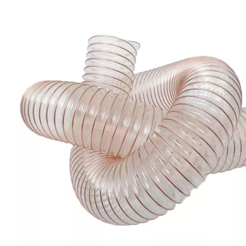 Transparenter Staubsammelschlauch für Holzbearbeitung, Werkstatt, Sauger, Schleifmaschine, Vakuum, einziehbar, 90 cm, 60 cm, 30 m, 3 m, 10 m, 15 m lang, 40 mm Durchmesser, Staubsammelschlauch für