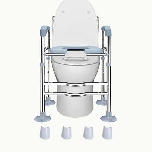 Rialzo Wc Per Anziani,Alzawater Per Protesi Anca,Altezza Regolabile,Piedini Antiscivolo Sostituibili,Senza Foratura,Adatto Ad Anziani,Disabili,Donne In Gravidanza,Ecc.