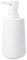 Mamiddle Dispensador de Jabón Moderno Dispensador jabon baño para Baño y Cocina de Vidrio Dispensador jabon Cocina para Baño de 250ml para Cuarto de Baño Encimera Cocina (Blanco - 1 Pieza)