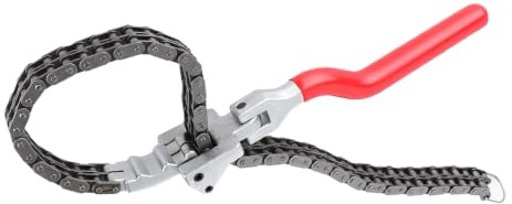 Oil Filter Chain Wrench Heavy Duty Chain Type Oil Wrench 265mm Long Handle Oil Filter Wrench Ergonomic Design Oil Filter Removal Tool Suitable for Canister‑Type Filters(60‑160mm)