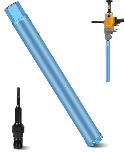 CPROSP Corona Diamantata Ø 62mm L 460mm, Adattatore SDS PLUS 1 1/4 UNC, Carotatrice per Corature in Calcestruzzo, Cemento Armato, Muratura e Pietrara