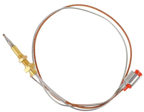 Thermoelement für Gasherd mit Flammenschutz, Keramik Kupfer Abs 1 Stück | Präzise Ausführung, Einfache Montage, für Bbq Grill und Kamin, Ersatzteil mit Draht, Effiziente Verbrennung