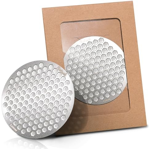 Puck Screen 51mm für De'Longhi Espresso Kaffeemaschinen Portafilter, 0.6 cm Einzelschicht, leicht zu reinigen, Edelstahl