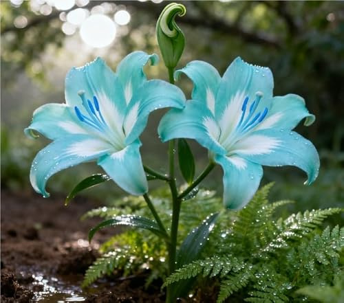 Selten Lilien MehrjäHrige, Farbenfrohe Lilium-Rhizom In GroßPackungen, Fachgerecht Gepflanzt, GartenverschöNerung-4 Rhizom-E