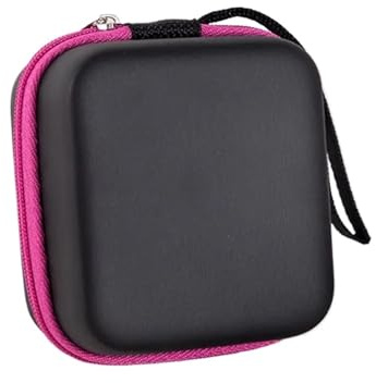 Ätherisches Öl Aufbewahrungsbox Aufbewahrungstasche mit 7 Fächern for 5-ml-Fläschchen ätherischer Öle – Parfüm- und Reise-Organizer(Rose red)