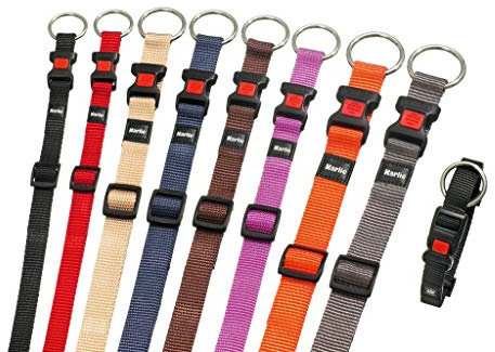 Karlie 63870 Plus Verstellbares Halsband mit Sicherheitsverschluss, 10 x 20-35 cm, Rosa, XS