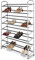 Whitmor 8 Tier Shoe Tower-40 Pair-with Non-Slip Racks Epoxy Schuhturm, 40-Paar, Metall, Silber, 22.86 x 89.53 x 126.49 cm