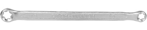 SW-Stahl Doppelringschlüssel E-Profil E14 x E18 - E-Torx Schlüssel Flach | Chrom-Vanadium-Stahl Spezialschlüssel für E-Profil Schrauben, Matt Verchromt, 183 mm Länge, E14 und E18 Schlüsselweite