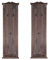 Mendler 2er-Set Garderobe T33, Wandgarderobe Garderobenpaneel, Wandhaken Holz 109x28x4cm - braun shabby