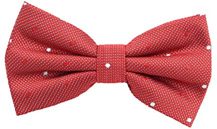 Fabio Farini - Elegante gepunktete Herren Fliege Querbinder für jeden Anlass in verschiedenen Farben Rot (Rot Weiß)
