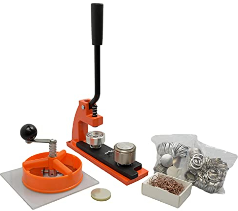 Buttonmaschine 25mm Pins | Button Maker mit 500 Buttons | Buttons Selber Machen | Button Maschine Set mit Kreisschneider | Europäisch gemacht | Auswechselbare Größen | Buttons Anstecker | Buttonpresse