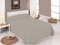 SABANALIA - Colcha Estampada Stone, Cubre Cama 50% algodón - 50% poliéster, Colcha para Primavera y Verano, (Disponible en Varios tamaños y colres) - Cama 150 - (250 x 280), Beige