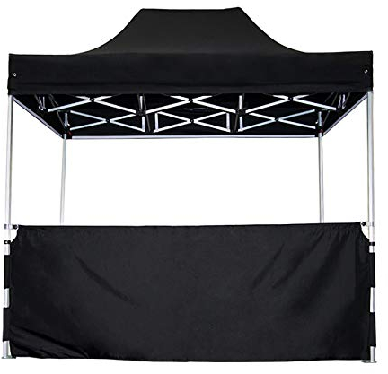 TOOLPORT 3m Halbhohe Seitenwand für Faltpavillons Premium und Professional, schwarz