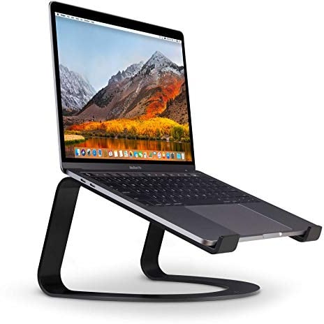 Twelve South Curve Laptopständer für MacBook und Notebooks | Ergonomischer, belüfteter Notebook Stand für Zuhause oder Büro, mattschwarz, Matte Black