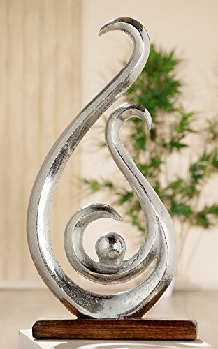 Figura Flamme Alu Höhe 40 cm, Skulptur, Figur, Tischdeko