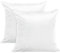 Encasa XO Kissenbezüge aus Samt - 2er-Set (50x50 cm) - Weiss- Uni gefärbt, weich & glatt, waschbar, quadratisch, großer Wurfkissenbezug für Couch, Sofa, Stuhl, Bett und Wohnbereich
