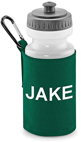 Workwear World Personalised Gym, Running, Sports & School Clip On Water Bottle Holder & 0.5L Drinks Bottle Set With Name Printed On
