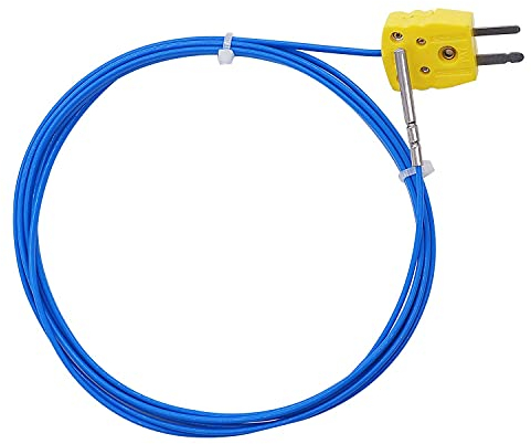 Taiss/Thermoelementsensor Wasserdichte K-Type, für K Sonden Messgerät Temperaturregler Mit Stecker, lange Sonde 30 MM Temperaturbereich von -50 bis 200 ° C TA-6340-W-C