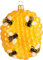 PPH 'IMP' Christbaumschmuck Figuren Honigwabe Bienenwabe 9.5 cm Essen Christbaumschmuck Figuren Essen Christbaumkugeln Weihnachtskugeln Weihnachts-Baumschmuck Baumkugeln Deko