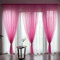 Boyouth Rideaux en Voile Transparent de Couleur Unie, Passepoil, Gaze pour Chambre à Coucher, Salon, hôtel, Rose Rouge, 1 Panneau, 100 x 200 cm