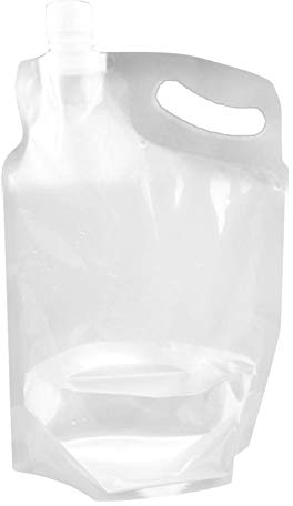 VGEBY1 Folding Water Container, 2L Folding Water Bottle Portable Collapsible Water Container Folding Water Storage Lifting Bag for Outdoor Camping Hiking