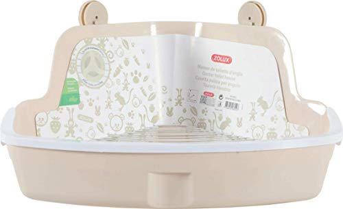 Zolux Maison de Toilette d'angle Rongeur Taille Large Beige 43 x 32 x 20 cm