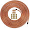 Muhize Kit de tuyau de ligne de frein 1/4 – Rouleau de tube en cuivre flexible de 6,3 m (16 raccords inclus)
