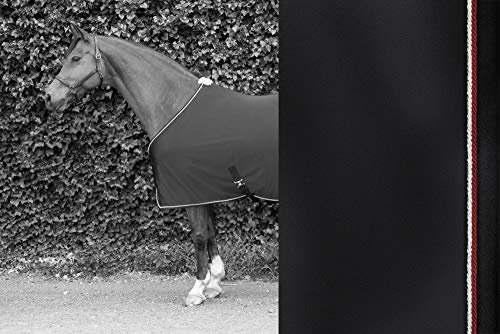 TIM´S Equestrian Tech Cool Rug Black mit Bordeaux, Silber-Lurex Kordeln abschwitzdecke Größen Pferd 135