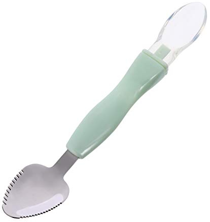 Toddmomy Cuchara de Pomelo para Bebé Cuchara de Borde Dentado Cuchara de Barro para Raspado de Frutas Cuchara de Barro Sensible Al Calor Cucharas para Bebés para Regalos de Baby Shower