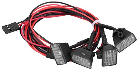 Yosoo Health Gear RC LED Roof Light, RC Crawler Roof Lights 4 Quadrate LED Lights, RC Car Lamp Accessory for Axial scx10 Car (White)(4LEDwhite)