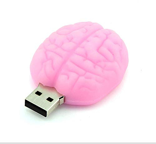 MySixKeen 32GB USB 2.0 Flash Drive Novedad Lindo Rosa en Forma de Cerebro de Dibujos Animados Pen Drive Thumb Drive Memory Stick Memoria USB Pendrive