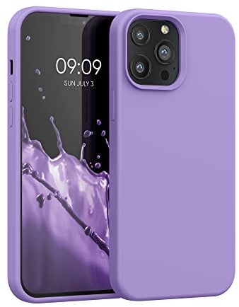 kwmobile Case Compatible with Apple iPhone 13 Pro Max Case - TPU Silicone Phone Cover with Soft Finish - Violet Purple