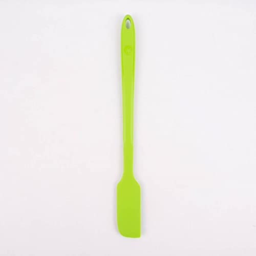 Kochblume Design-Teigschaber S | Premium-Silikon & BPA frei| Hitzebeständig | Spülmaschinenfest | 27cm | Farbe: limette