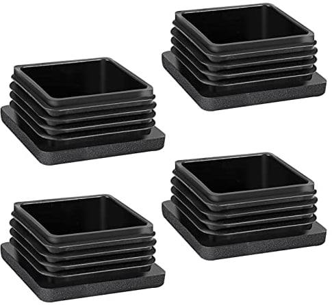 Bouchon Pied de Chaise,moinkerin 4 Pièces Bouchons pour Tuyau 50X50mm Bouchon Tube Carré pour Tubes Métalliques, Chaises, Canapés, Tables et étagères
