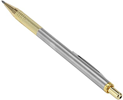 Taglierina per vetro diamantato Utensile da taglio in acciaio al tungsteno Punta per penna portatile per vetro ceramica argento oro (oro)