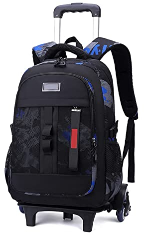 DROFOSREW Schulrucksack mit Rollen Schultrolley Schultaschen Grundschule Trolley Schulranzen Kinder Rucksack mit Rollen für Jungen Mädchen