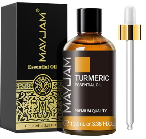 MAYJAM Kurkuma Ätherisches Öl 100ML, Kurkumaöl für Diffusor, Luftbefeuchter, DIY, Home,Wardrobes