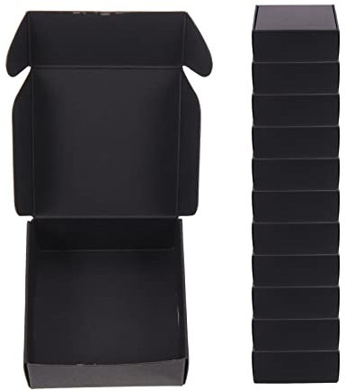 STOBOK Gewellt Schwarze Wellpappe Versandkartons 20 Stücke Karton Geschenkbox Quadratisch Versandkartons Versandkartons Business Verpackung Papierbox Zum Packen Umzug Versandochse